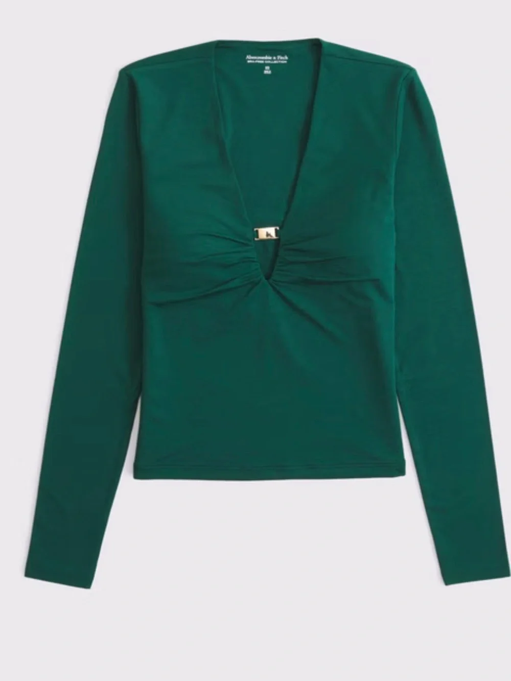 NWT Abercrombie & Fitch Bra-Free Hardware Long-Sleeve Top - Picture 5 of 5